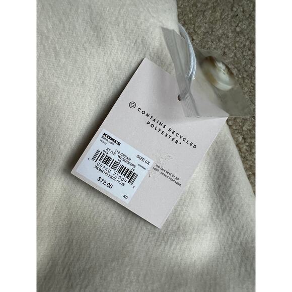 NWT Lauren Conrad cream wool blend jacket size 0X - Picture 7 of 7
